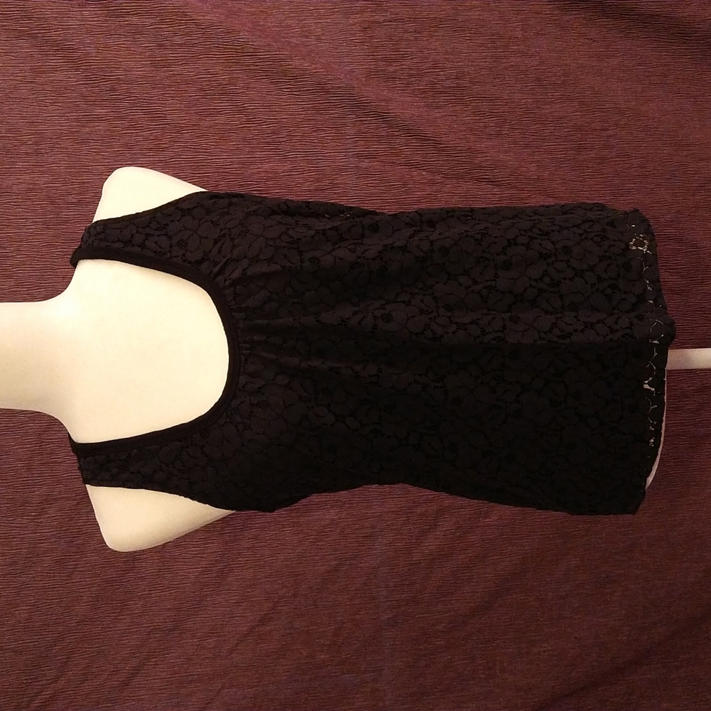 Black Lace Tank Top